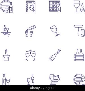 Wine industry icons Stock Vector