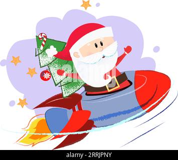Cartoon Santa drawing design Stock Vector
