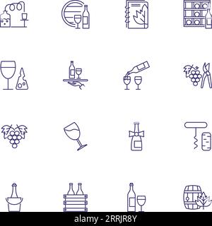 Winery icons Stock Vector