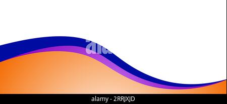 wide empty banner background design with wave shape pattern Stock Vector