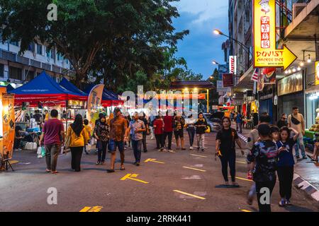 Septermber 2, 2023: Api Api Night Food Market at Gaya street in Kota Kinabalu, Sabah, Malaysia. It opens on every Friday and Saturday night, from 6 pm Stock Photo