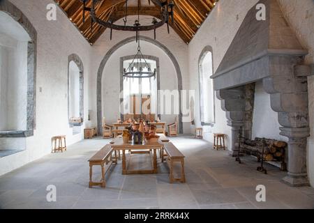 Medieval Castle Banqueting Hall Stock Photo