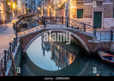 Various side canals in Venice, Italy Stock Photo