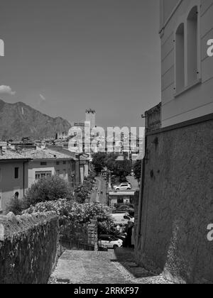 Malcesine, on the eastern shore of Lake Garda. Stock Photo