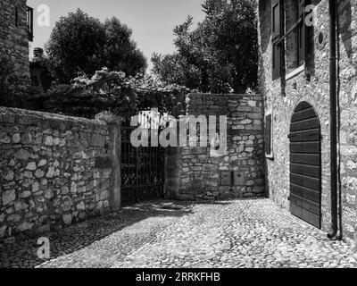 Malcesine, on the eastern shore of Lake Garda. Stock Photo