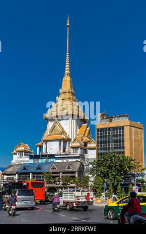 Temple of the Golden Buddha, Phra Maha Mondop, Wat Traimit, Chinatown, Bangkok, Thailand, Asia Stock Photo