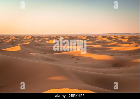 Morocco, southern Morocco, Chegagga, Sahara, desert, sunrise, sand, dunes, sand dunes Stock Photo