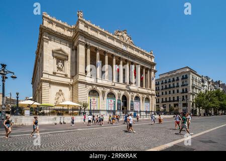 Stock exchange in La Canebière, boulevard of Marseille, Provence, South of France, France, Europe Stock Photo