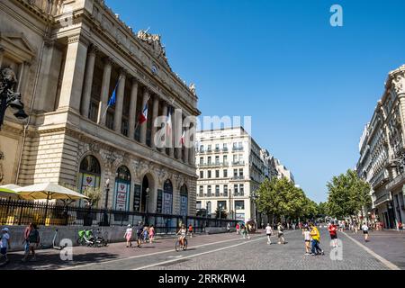 Stock exchange in La Canebière, boulevard of Marseille, Provence, South of France, France, Europe Stock Photo