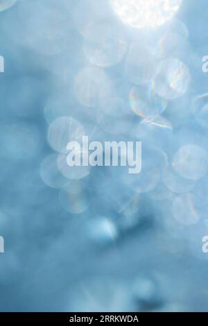 Abstract light blue background with beautiful bokeh Stock Photo