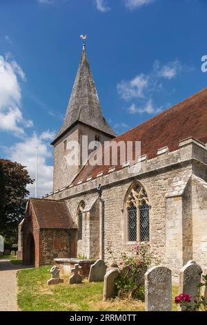 England, Sussex, West Sussex, Chichester, Chichester Harbour, Bosham Village, Holy Trinity Church Stock Photo