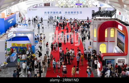 220926 -- BEIJING, Sept. 26, 2022 -- Visitors tour at the second China International Consumer Products Expo CICPE in Haikou, south China s Hainan Province, July 29, 2022.  Xinhua Headlines: Institutional strengths emerge in China s fight against COVID-19, economic slowdown YangxGuanyu PUBLICATIONxNOTxINxCHN Stock Photo