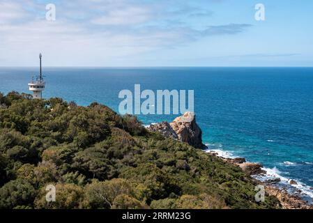 Peaceful shoreline of Cape Spartel near Tangier, Morocco Stock Photo