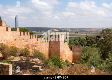 Historic medieval Chellah from Merinid time in Rabat, Morocco Stock Photo