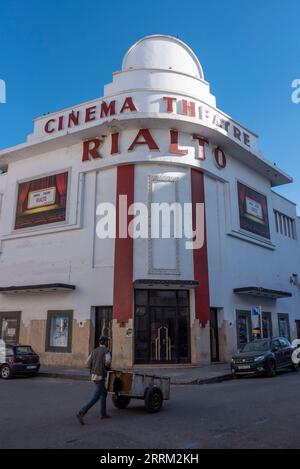 Famous derelict Art Deco Rialto movie theater in the Ville Nouvelle of Casablanca, Morocco Stock Photo