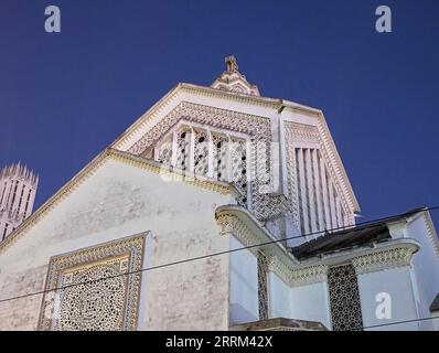 Beautiful Art Deco cathedral St. Peter in the center of Rabat, Morocco Stock Photo