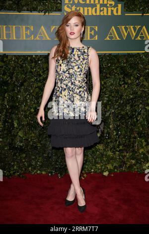 London, UK. 03rd Dec, 2017. Ellie Bamber attends the London Evening Standard Theatre Awards at Theatre Royal in London. (Photo by Fred Duval/SOPA Images/Sipa USA) Credit: Sipa USA/Alamy Live News Stock Photo