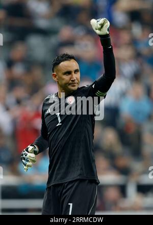 Costa Rica's Goalkeeper Keylor Navas celebrates during the international friendly match at St. James' Park, Newcastle upon Tyne. Picture date: Friday September 8, 2023. Stock Photo