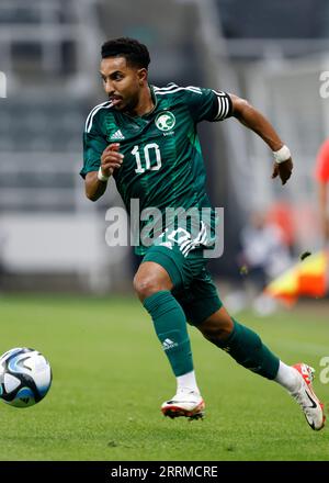 Saudi Arabia's Salem Al-Dawsari on the ball during the international friendly match at St. James' Park, Newcastle upon Tyne. Picture date: Friday September 8, 2023. Stock Photo