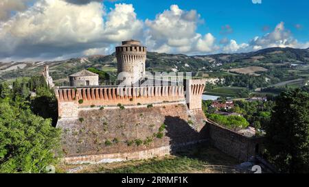 Gerger Or Rocca aerial view of the Manfrediana and Venetian Fortress of Brisighella ...