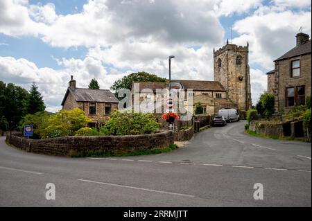 Waddington is a small village, 2 miles (3 km) north-west of Clitheroe in the Ribble Valley, Lancashire, England. Stock Photo