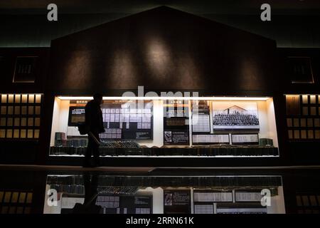 221214 -- HARBIN, Dec. 14, 2022 -- This photo taken on Dec. 10, 2022 shows an exhibition hall at the Museum of Evidence of War Crimes by the Japanese Army Unit 731 in Harbin, capital of northeast China s Heilongjiang Province. More than 20,000 pieces of artifacts and documents are on exhibit for the first time in a museum in northeast China s Heilongjiang Province, testifying crimes against humanity by the notorious Japanese germ warfare army known as Unit 731 during the World War II. Following a preparation since September, the Museum of Evidence of War Crimes by the Japanese Army Unit 731 in Stock Photo