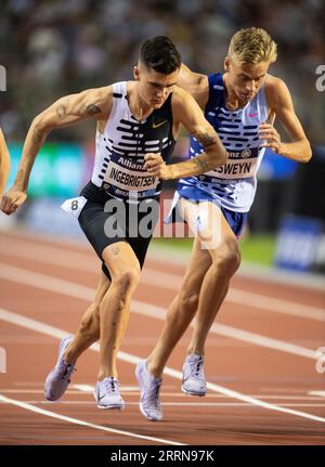 Brussels, Belgium. 8th Sep 2023. Jakob Ingebrigtsen of Norway broke the 24 year old 2000m World Record at the Allianz Memorial Van Damme at the King Baudouin Stadium, Brussels on the 8th September 2023  Photo by Gary Mitchell/Alamy Live News Stock Photo