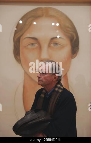 230104 -- SAN FRANCISCO, Jan. 4, 2023 -- A man visits an exhibition named Diego Rivera s America at San Francisco Museum of Modern Art in San Francisco, the United States, Jan. 3, 2023. The exhibition, opened on July 16 of 2022, was closed on Tuesday. Photo by /Xinhua U.S.-SAN FRANCISCO-DIEGO RIVERA S AMERICA-EXHIBITION LiuxYilin PUBLICATIONxNOTxINxCHN Stock Photo