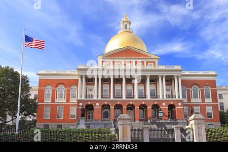 Massachusetts State House, Boston, Beacon Hill, Massachusetts, USA Stock Photo