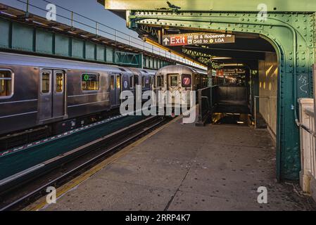 111th Street (IRT Flushing Line) Subway Station Corona Queens New