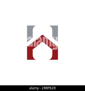 Letter H Home Logo Design. H Real Estate logo Stock Vector