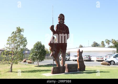 The Big Bogan statue at 70 Pangee Street in Nyngan, New South Wales, Australia Stock Photo
