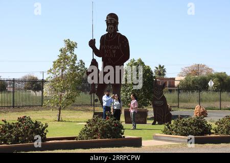 The Big Bogan statue at 70 Pangee Street in Nyngan, New South Wales, Australia Stock Photo