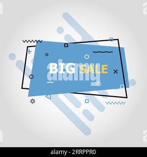 Blue and yellow flat speech bubble shaped banners, stock vector Stock Vector