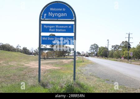 Nyngan, a town in the Bogan Shire local government area within the Orana Region of central New South Wales, Australia Stock Photo