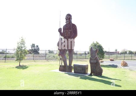 The Big Bogan statue at 70 Pangee Street in Nyngan, New South Wales, Australia Stock Photo