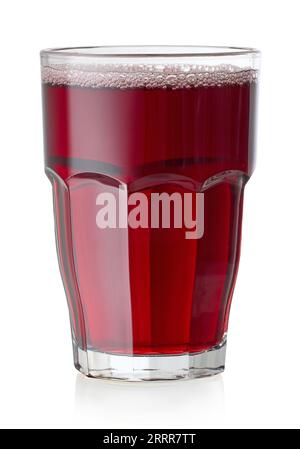 glass of red grape juice isolated on white background Stock Photo