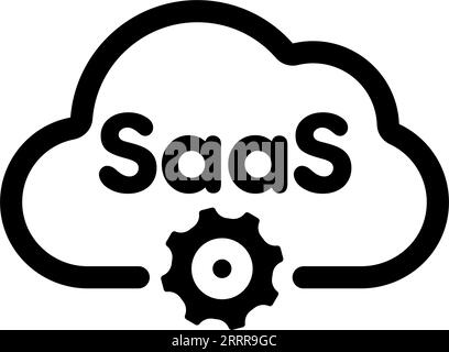 SaaS ( cloud service ) vector icon illustration Stock Vector