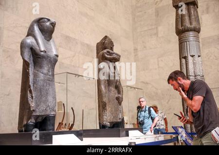 230518 -- CAIRO, May 18, 2023 -- People visit the National Museum of Egyptian Civilization on the International Museum Day in Cairo, Egypt, on May 18, 2023.  EGYPT-CAIRO-INTERNATIONAL MUSEUM DAY AhmedxGomaa PUBLICATIONxNOTxINxCHN Stock Photo