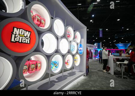 230523 -- CHICAGO, May 23, 2023 -- Sweets and snacks are on display at the Sweets and Snacks Expo in Chicago, the United States, on May 23, 2023. The 2023 Sweets and Snacks Expo is held at McCormick Place in Chicago from May 22 to May 25. Photo by /Xinhua U.S.-CHICAGO-SWEETS AND SNACKS EXPO VincentxD.xJohnson PUBLICATIONxNOTxINxCHN Stock Photo