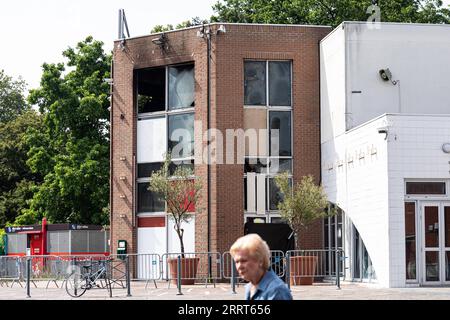 230701 -- HELLEMMES-LILLE FRANCE, July 1, 2023 -- A kindergarten attacked by protesters is pictured in Hellemmes-Lille, north France, June 30, 2023. Violence continued in France overnight from Thursday to Friday after a police officer shot dead a 17-year-old teen on Tuesday in Nanterre, western Paris suburbs, with 667 arrests across the country, French Interior Minister Gerald Darmanin announced on Friday. Photo by /Xinhua/Xinhua FRANCE-HELLEMMES-LILLE-FATAL SHOOTING OF A TEEN-PROTEST-VIOLENCE-AFTERMATH SebastienxCourdji PUBLICATIONxNOTxINxCHN Stock Photo