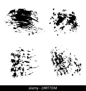 Messy smeared abstract grunge imprints with distressed effect. Vector illustration. Stock Vector