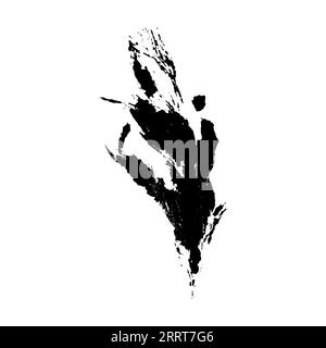 Messy smeared abstract grunge imprint with distressed effect. Vector illustration. Stock Vector