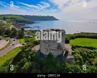 An aerial view of Mount Batten Tower in Plymouth, UK Stock Photo