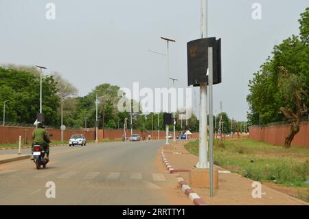 230810 -- NIAMEY, Aug. 10, 2023 -- This photo taken on Aug. 6, 2023 shows a street view of Niamey, capital of Niger. Xinhua Headlines: How military coup in Niger could spill over to West Africa ZhengxYangzi PUBLICATIONxNOTxINxCHN Stock Photo