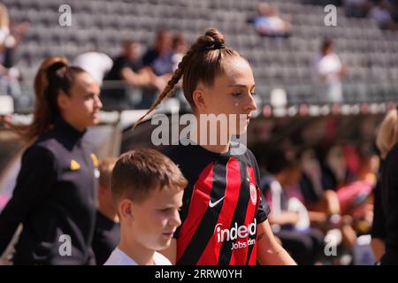 Frankfurt, Germany. 09th Sep, 2023. Frankfurt, Germany, September 9th 2023: Sophia Kleinherne ( 4 Frankfurt ) during the UEFA Womens Champions League football match between Eintracht Frankfurt and Juventus Turin at Deutsche Bank Park in Frankfurt, Germany. (Julia Kneissl/SPP) Credit: SPP Sport Press Photo. /Alamy Live News Stock Photo