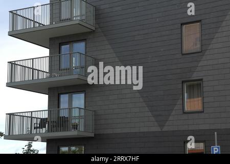 Modern apartments with exposed livingspace Stock Photo