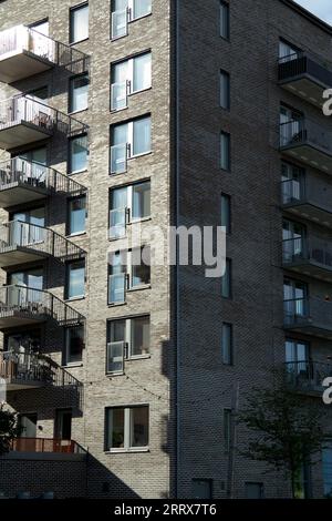 Modern apartments with exposed livingspace Stock Photo