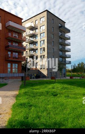 Modern apartments with exposed livingspace Stock Photo