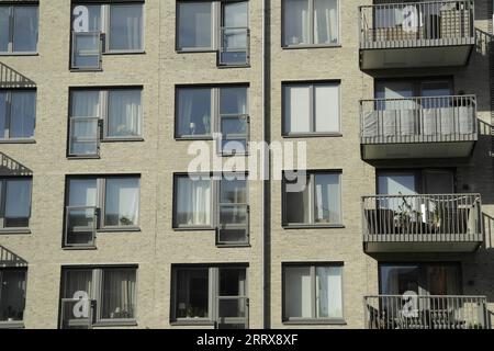 Modern apartments with exposed livingspace Stock Photo